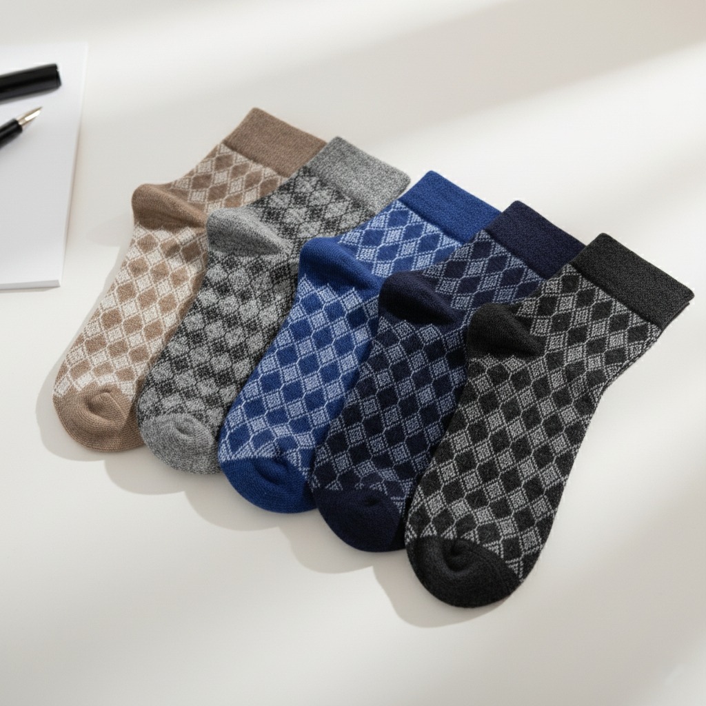 Antibacterial Deodorant Cotton Socks-Dimond cut